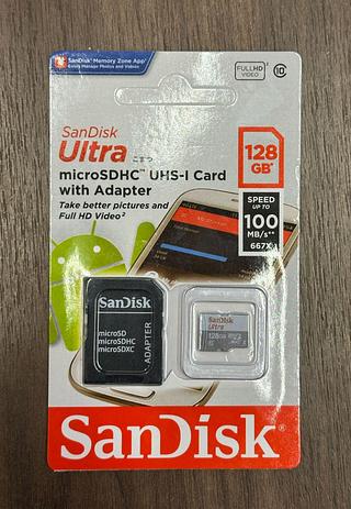 Cartão De Memória Micro SDHC UHS-I Card SanDisk 128GB