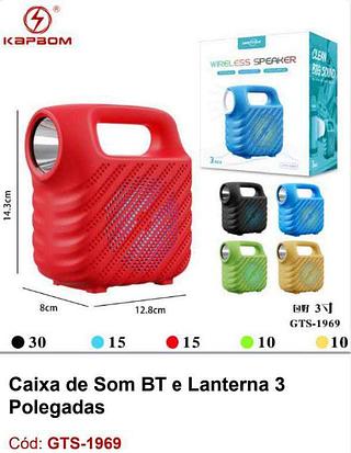 Caixa De Som Com Lanterna