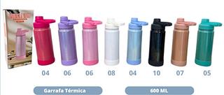 Garrafa Brilhante Com Base Emborrachada 600 ML