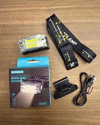 Lanterna De Cabeça Recarregável Com Sensor Ecooda