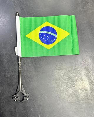 Bandeira Em Tecido Com Haste p/ Moto/Bicicleta 14x21cm