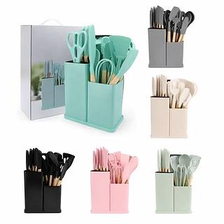 Kit Utensílios De Silicone Completo Para Cozinha 19 Peças