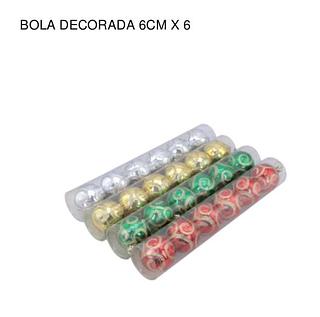 Bola Decorada 6 Peças 6CM