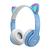 Fone De Ouvido Gatinho Bluetooth Com Led Colorido