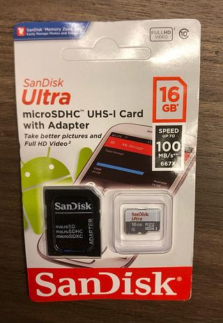 Cartão De Memória Micro SDHC UHS-I Card SanDisk 16GB