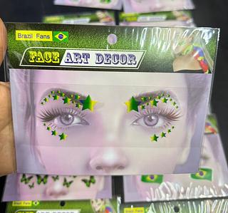 Adesivo Facial - Tema Brasil