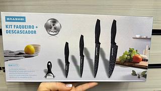Kit Facas Preto 5 Peças