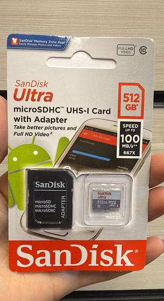 Cartão De Memória Micro SDHC UHS-I Card SanDisk 512GB