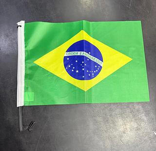 Bandeira Em Tecido Com Haste p/ Vidro De Carro 30x45cm