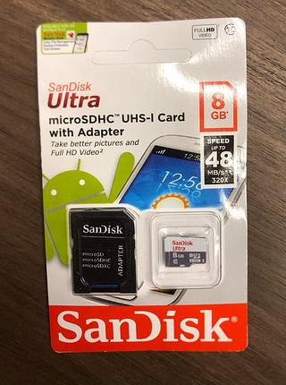 Cartão De Memória Micro SDHC UHS-I Card SanDisk 8GB