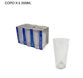 Copo De Vidro 200ml 6 Peças